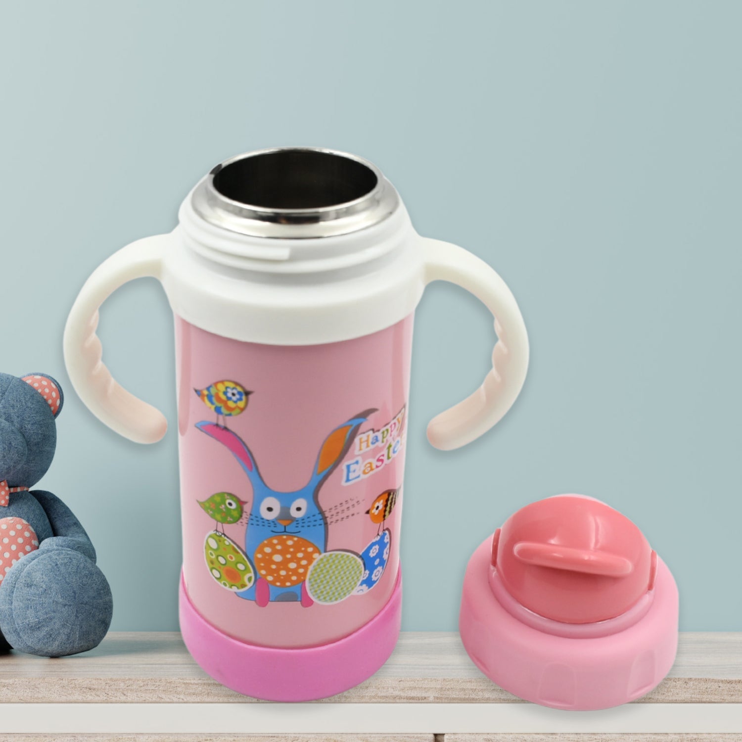 12752 Stainless Steel Water Bottle With Handle & Straw Leak Proof, Rust Proof, Hot & Cold Drinks, Gym Sipper BPA Free Food Grade Quality, Steel fridge Bottle For office / Gym / School (350 Ml) 12752 Stainless Steel Water Bottle With Handle & Straw Leak Proof, Rust Proof, Hot & Cold Drinks, Gym Sipper BPA Free Food Grade Quality, Steel fridge Bottle For office / Gym / School (350 Ml)